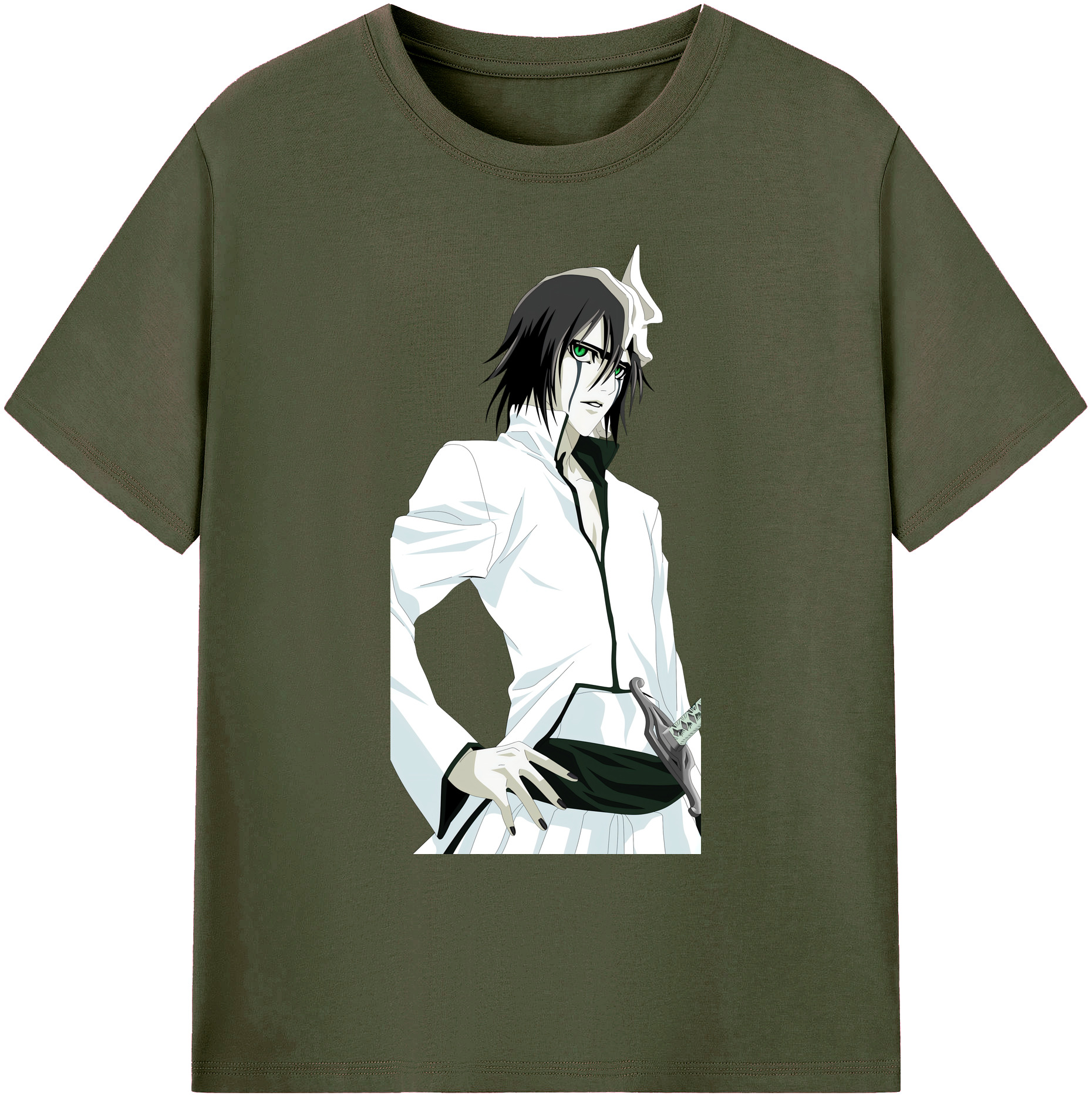 （画像用） ブリーチ ウルキオラ·シファー BLEACH Ulquiorra cifer 綿100％ メンズ半袖Tシャツ｜肌触りやわらか＆通気性